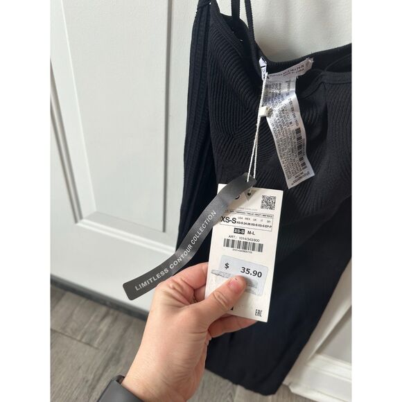 NWT Zara Ribbed Limitless Contour Collection Mini Dress - Picture 3 of 5